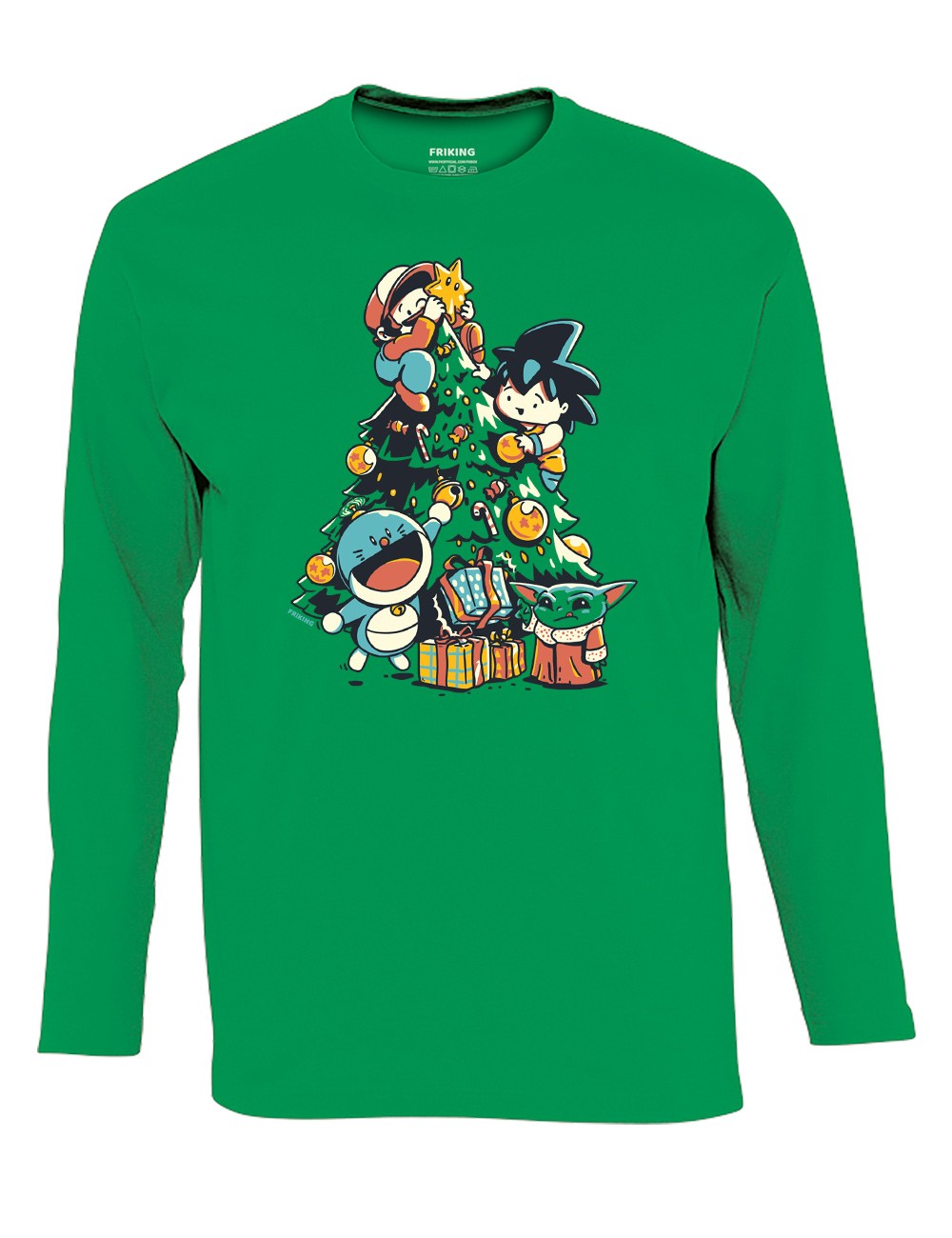 Camiseta original para hombre manga larga Christmas Tree –