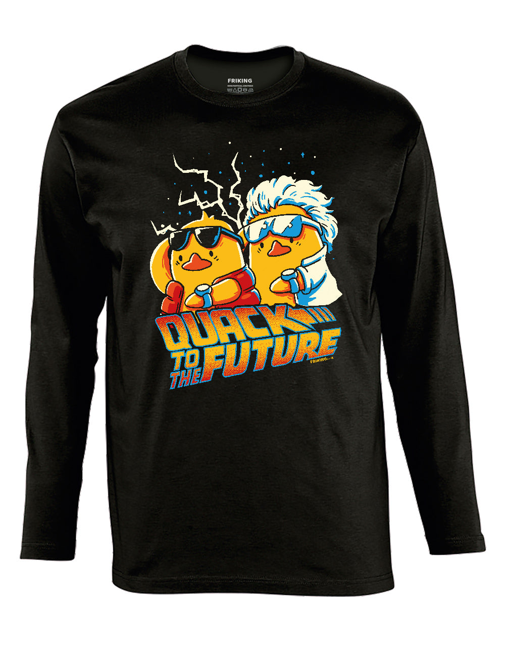 Camiseta original para hombre manga larga Quack to the future