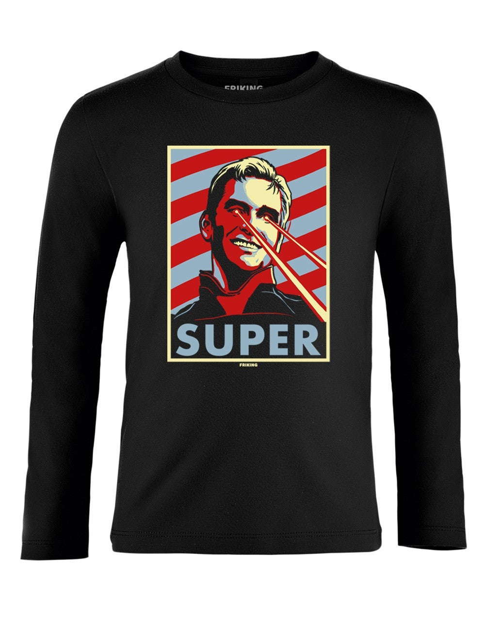 Superman - Camiseta de manga corta para hombre, color rojo sobre negro