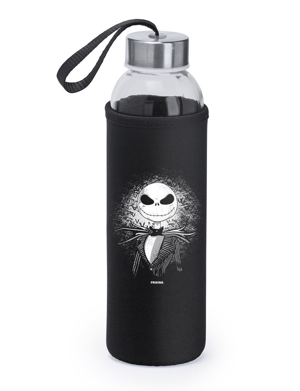 Botella de cristal Five Nights To Christmas color negro