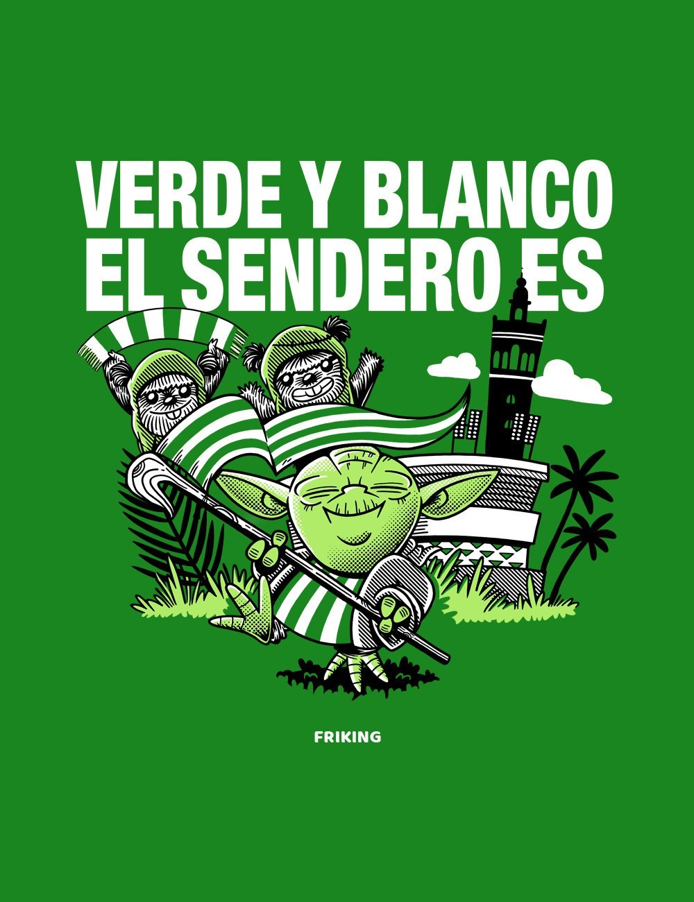 Verde y blanco el sendero es