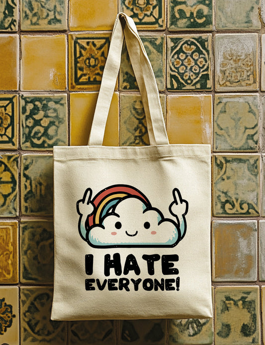 Bolsa de asas I hate everyone L38