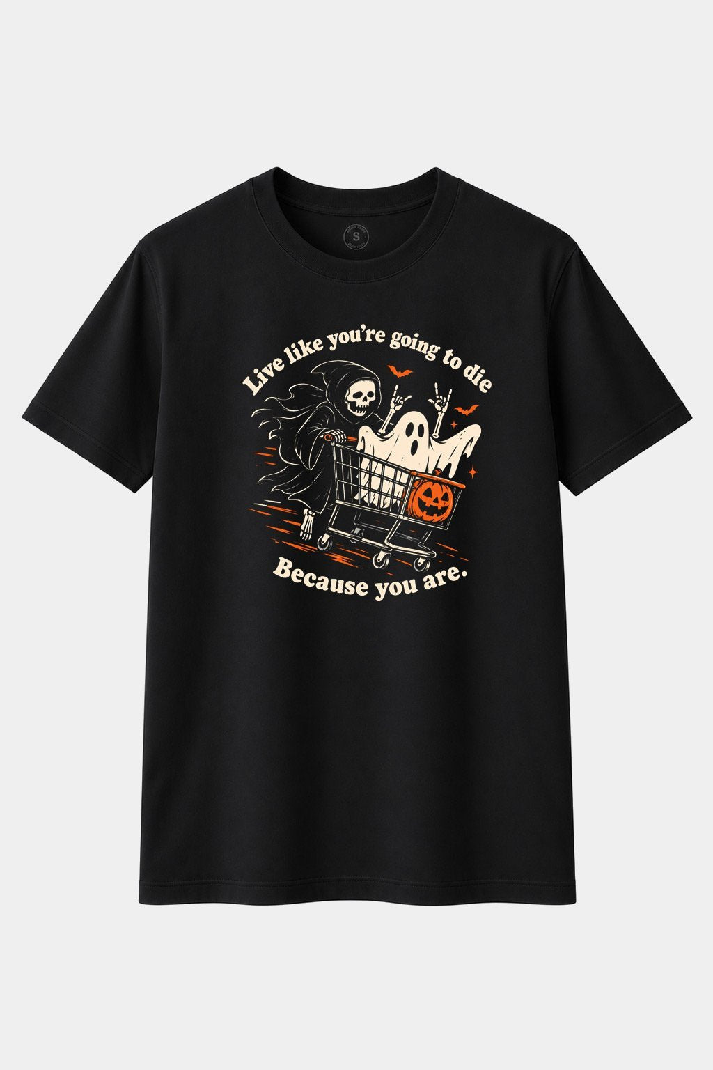 Camiseta Live Like You’re Going to Die 1 – Halloween Social Club