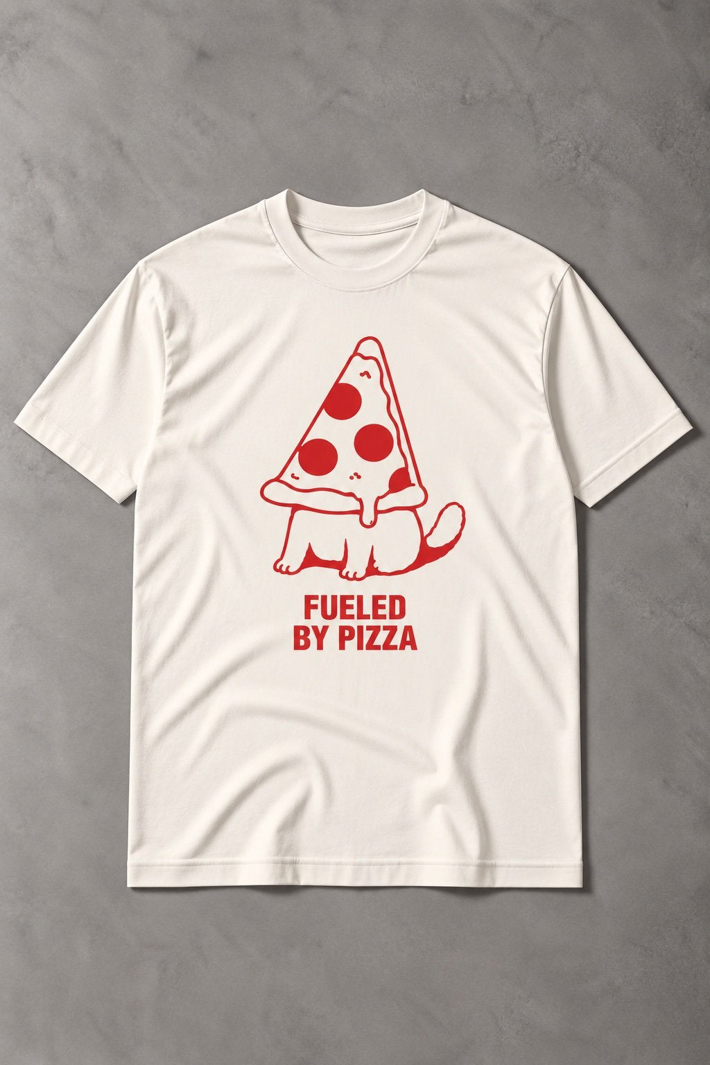 Camiseta de Gato Fueled by Pizza