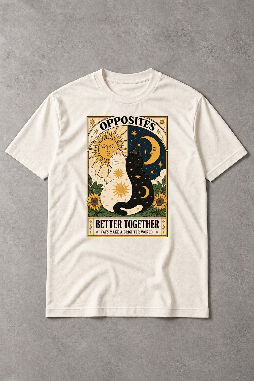 Opposites – Camiseta de Gatos Sol y Luna