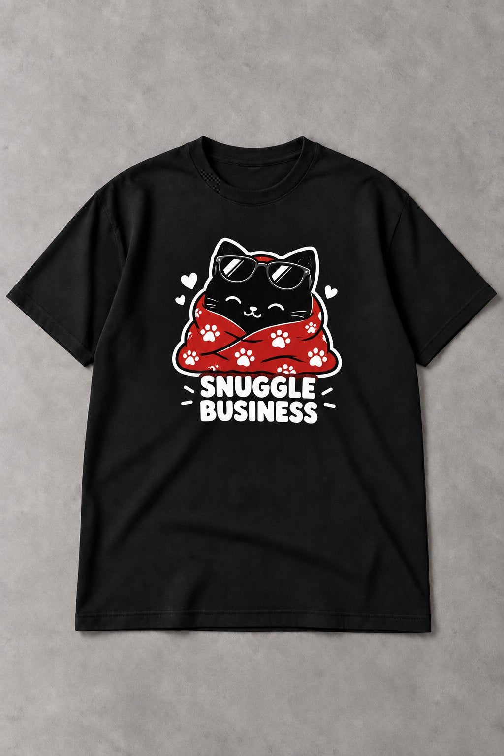 Camiseta Gato Snuggle Business