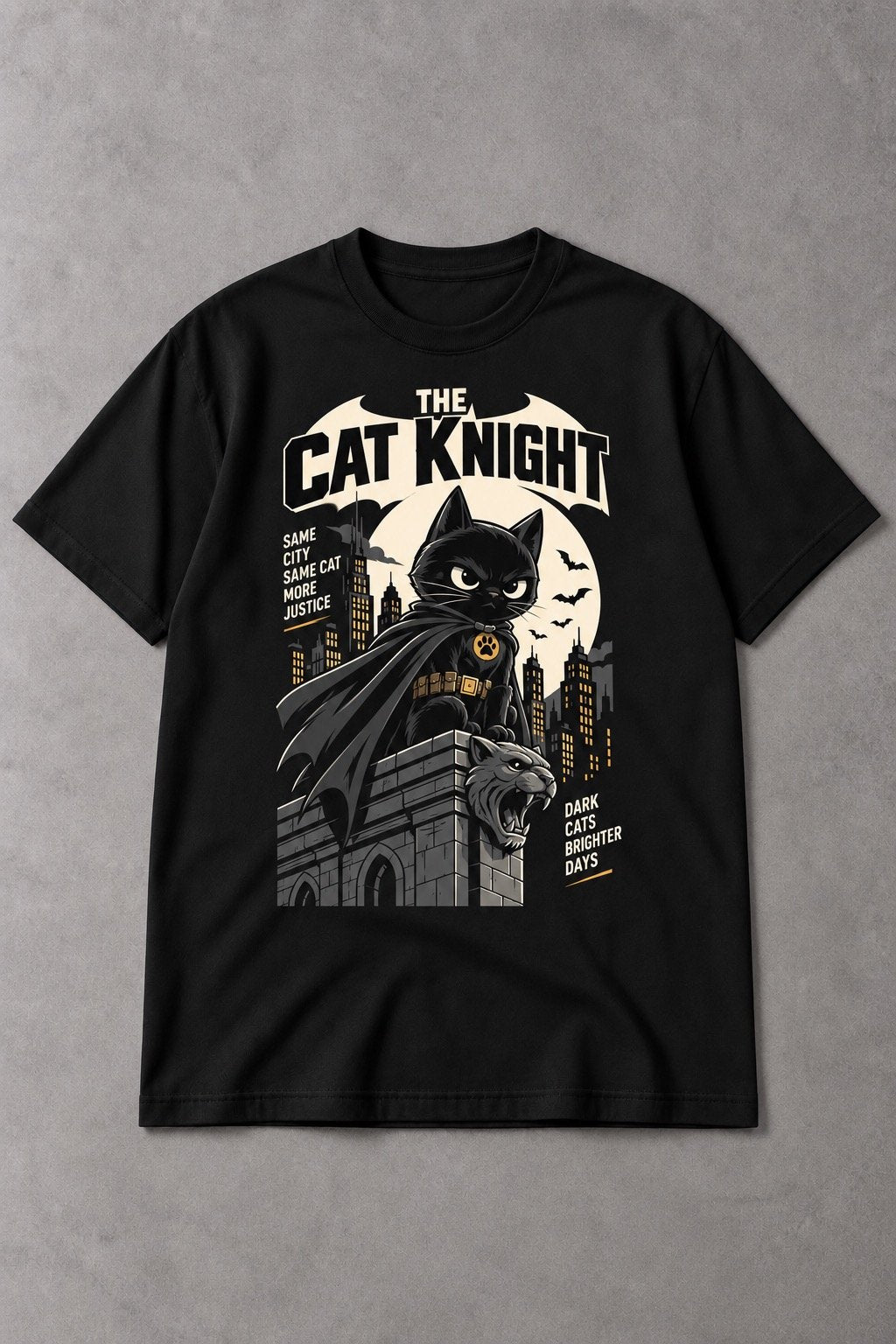 Camiseta de Gato Superhéroe – The Cat Knight