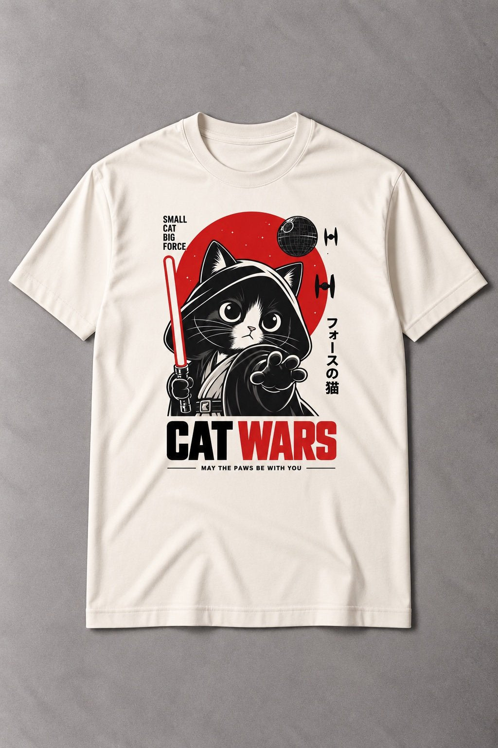 Camiseta de Gato Cat Wars – May the Paws Be With You