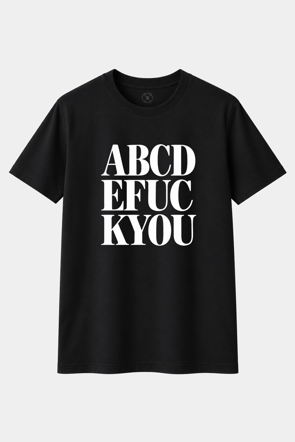 Camiseta ABCDEFUCKYOU Negra – El abecedario más irreverente