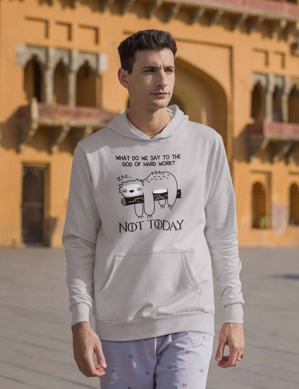 Sudadera con capucha divertida God of Hard Work