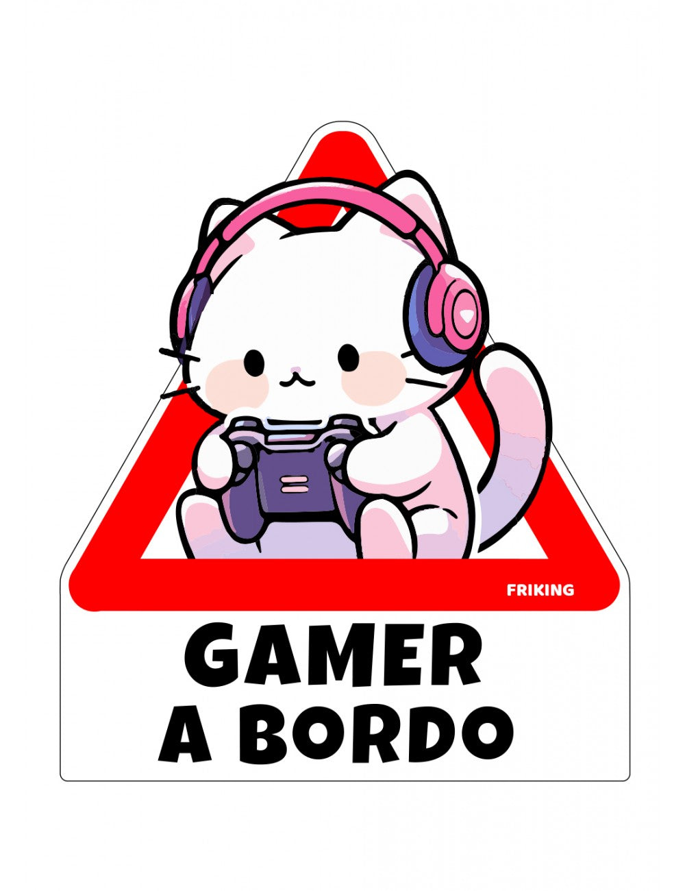 Gato gamer a bordo