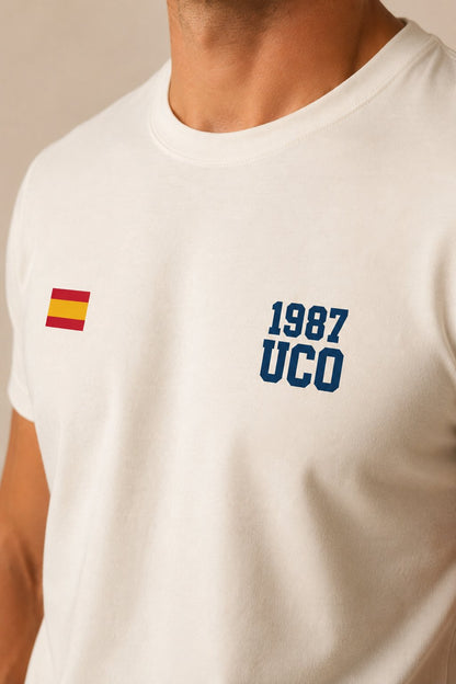 Camiseta UCO Guardia Civil 1987 Minimal – Blanco roto