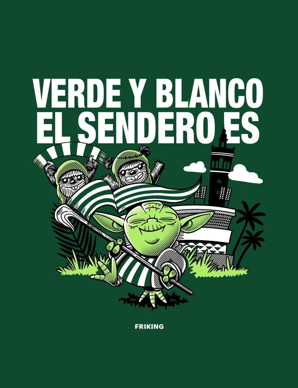 Verde y blanco el sendero es