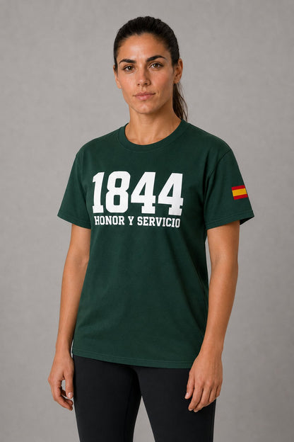 Camiseta Guardia Civil 1844 Honor y Servicio – Verde botella