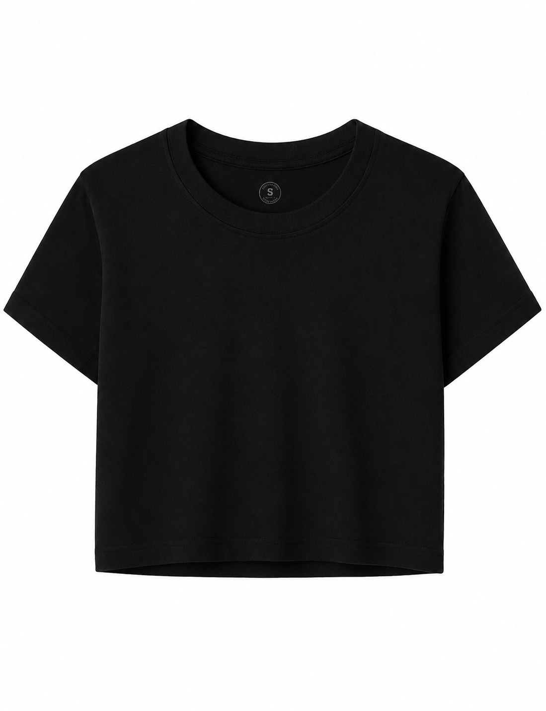 Personaliza tu Camiseta mujer CROP (Negro)