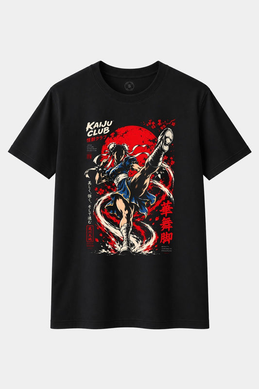 Camiseta Kaiju Club – Crimson Blossom Kick