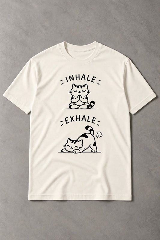 Camiseta Inhale Exhale Cat