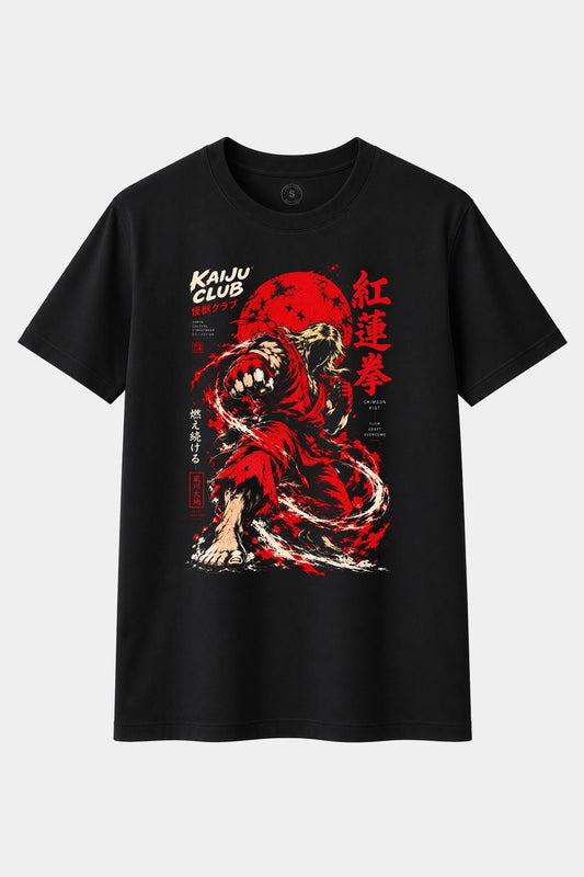Camiseta Kaiju Club – Crimson Fist | Camiseta Manga Japonés
