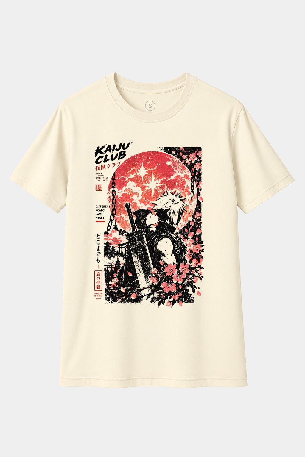 Camiseta Kaiju Club – Different Roads Same Heart | Camiseta Anime Parodia Japonesa