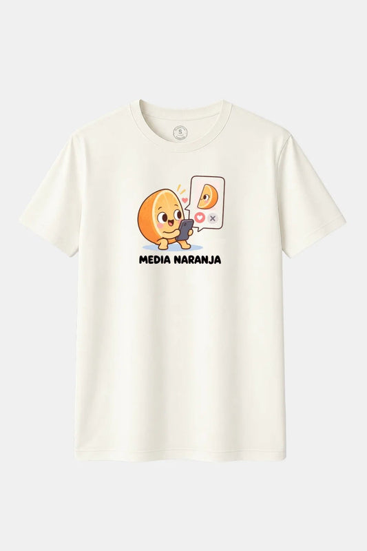 Camiseta Media Naranja Online – Humor Romántico, Apps de Citas y Juego de Palabras
