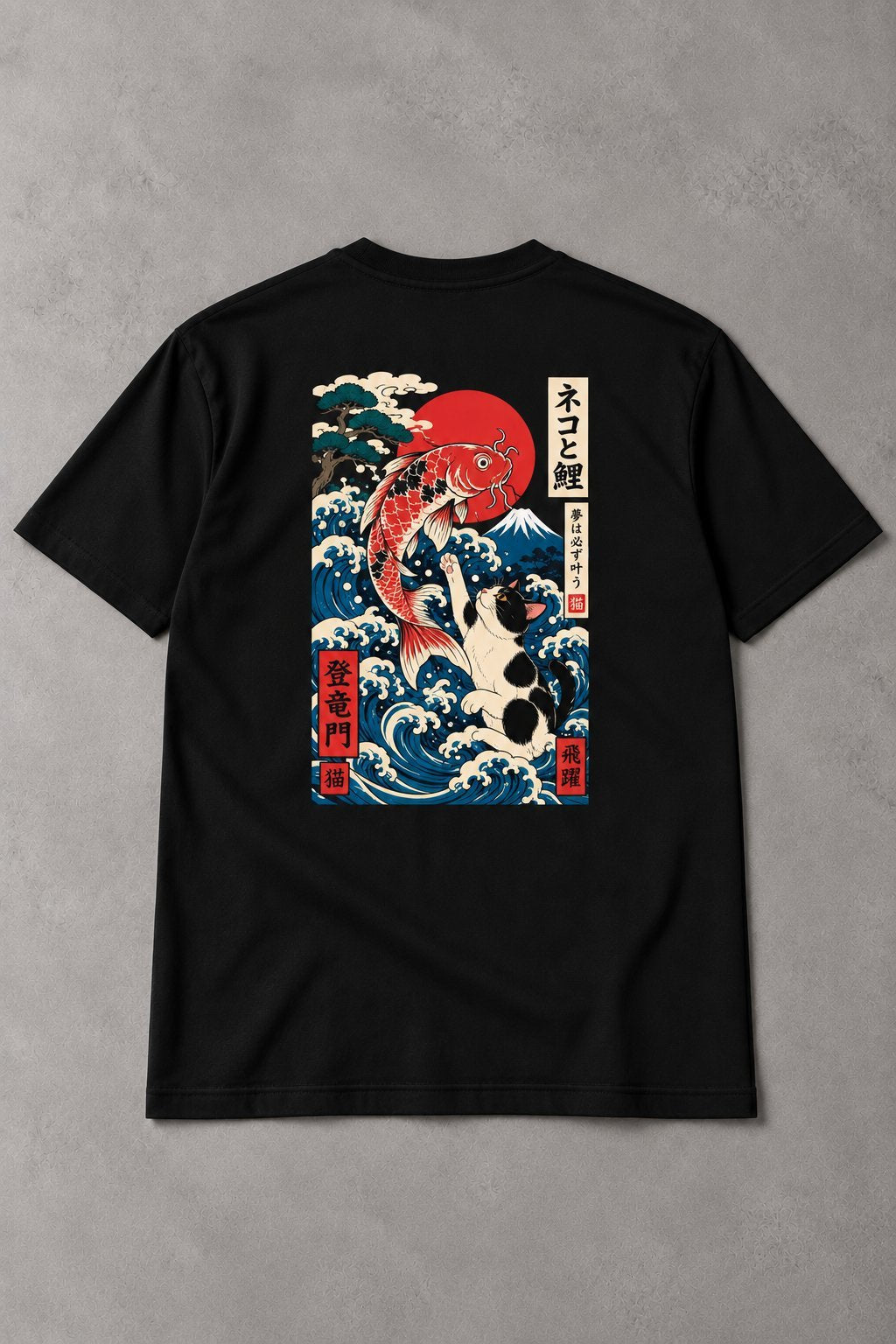 Camiseta Gato Koi Japonés – Neko & Koi