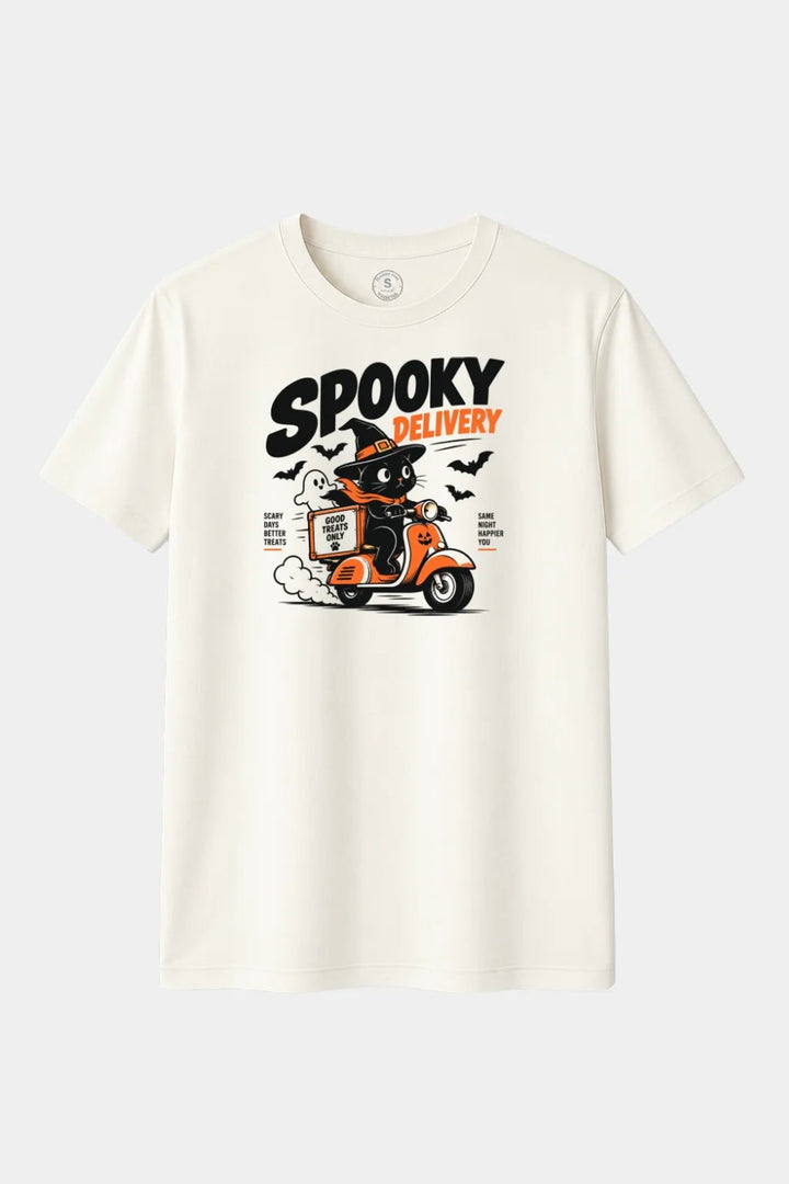 Camiseta Spooky Delivery – Reparto Gatuno de Halloween