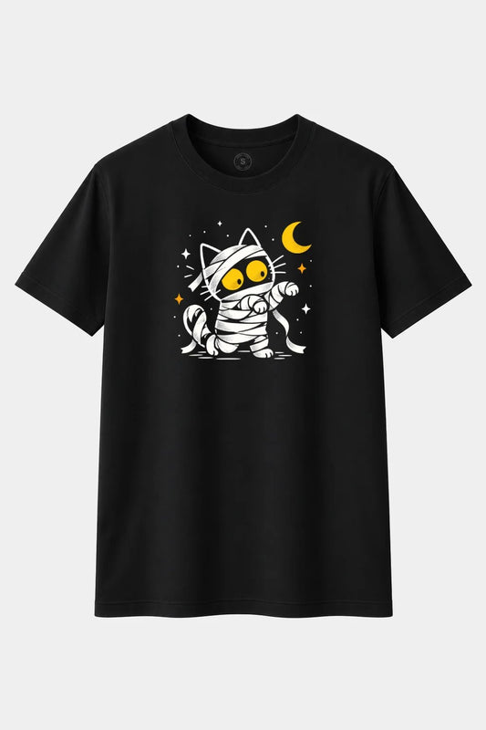 Camiseta Gato Momia – Vendado pero con Actitud