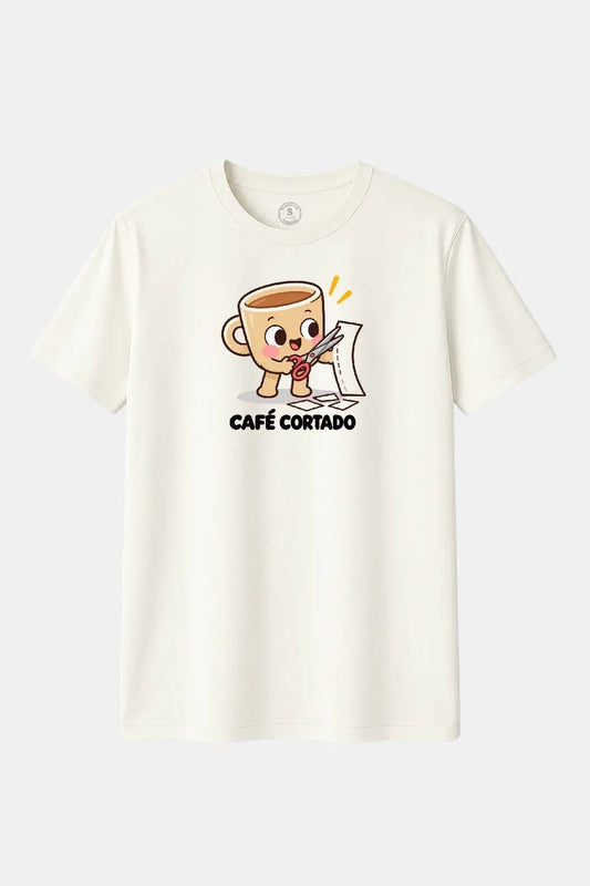 Camiseta Café Cortado – Diseño Gracioso con Juego de Palabras