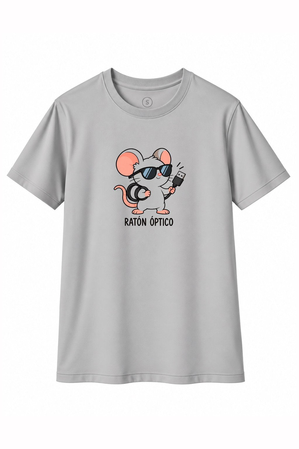 Camiseta Ratón Óptico USB – Humor Gráfico