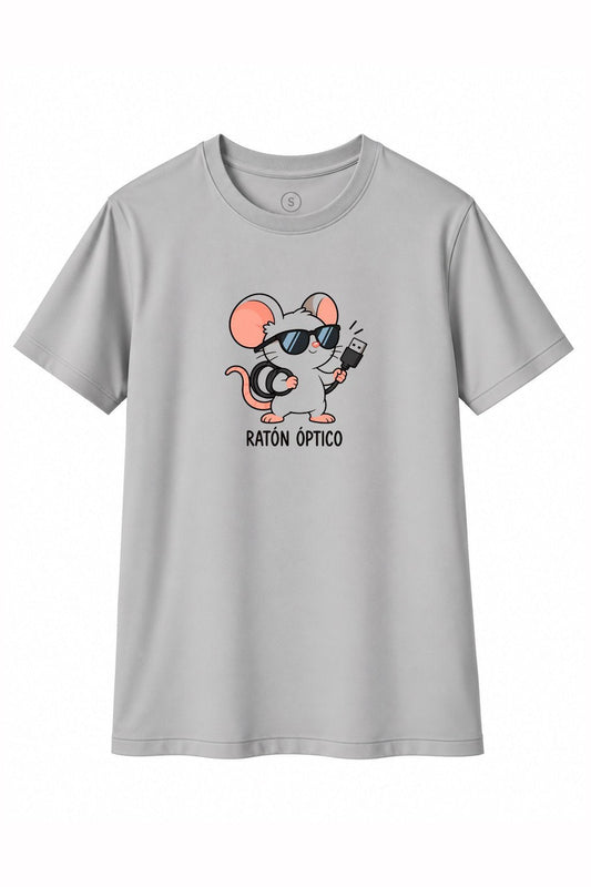 Camiseta Ratón Óptico USB – Humor Gráfico