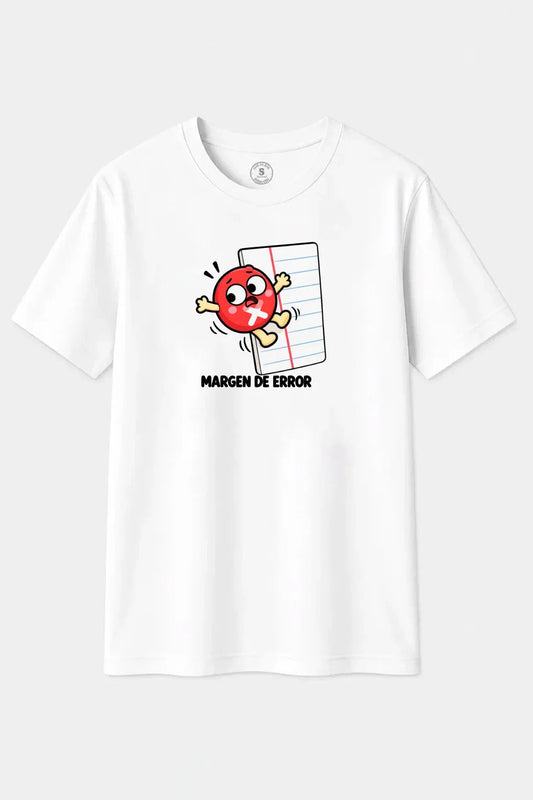 Camiseta Margen de Error – Diseño Divertido con Juego de Palabras