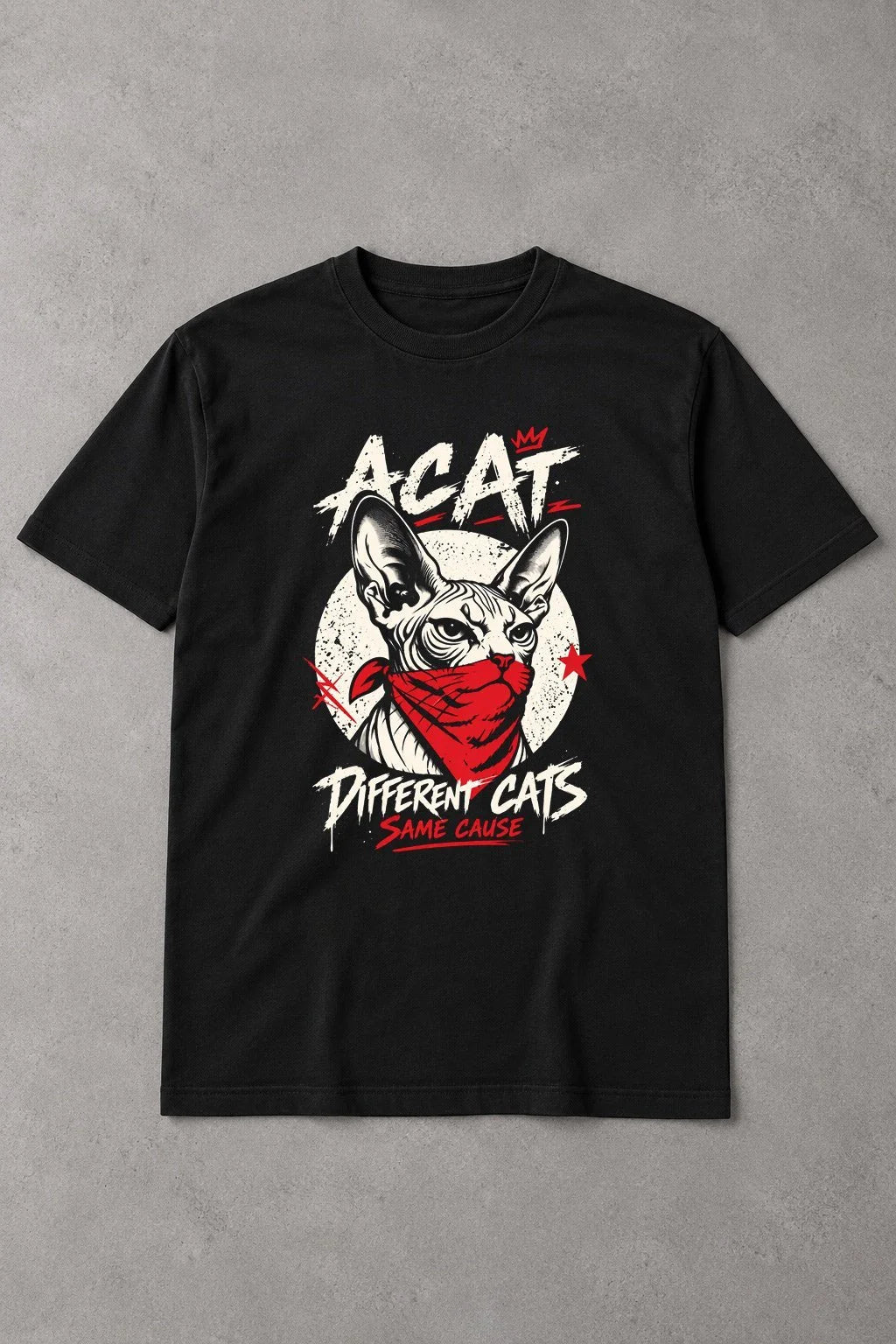 Camiseta A Cat – Different Cats, Same Cause - Sphynx Rebel