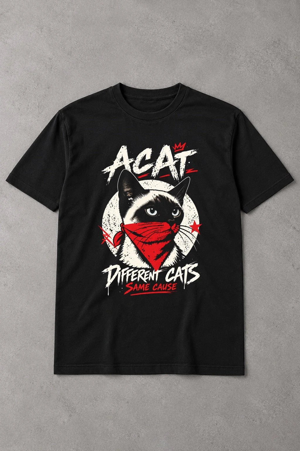 Camiseta A Cat – Different Cats, Same Cause - Siamese Rebel