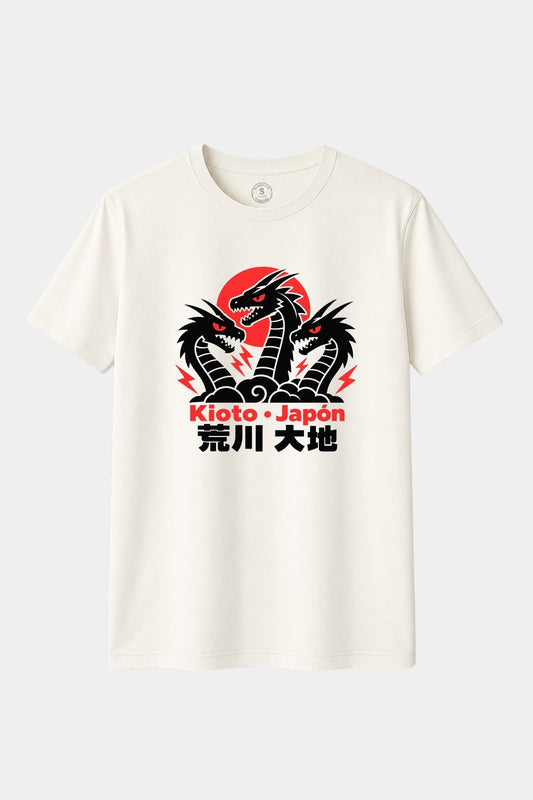 Camiseta Dragón de Tres Cabezas – Kaiju Club | Kioto Japón