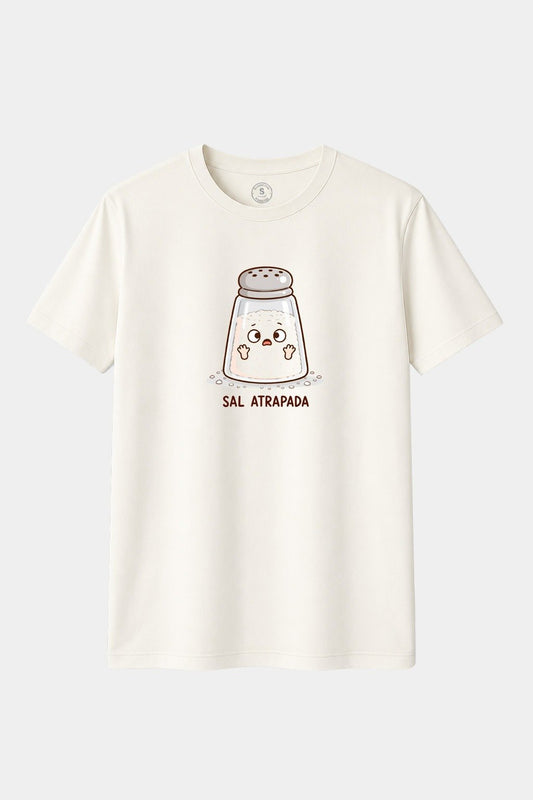 Camiseta Sal Atrapada – Humor con Mucha Sazón