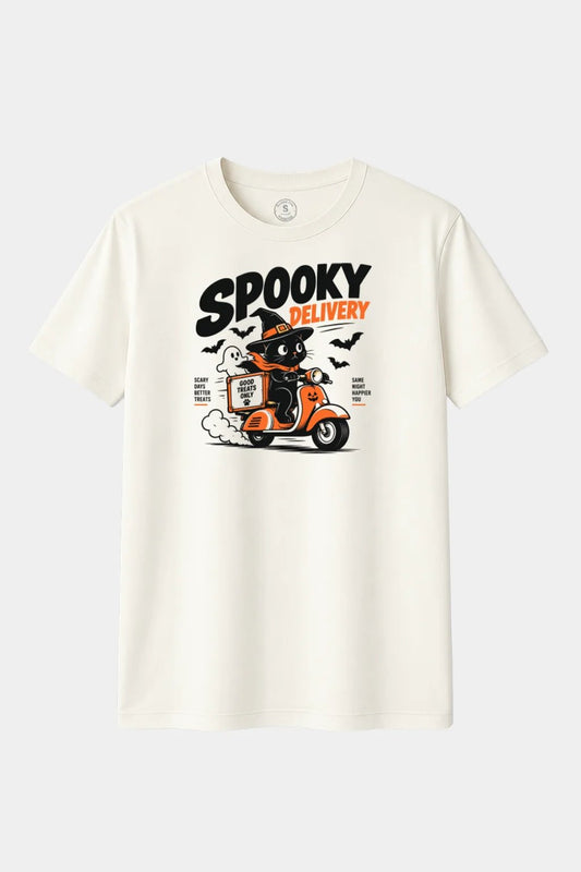 Camiseta Spooky Delivery – Reparto Gatuno de Halloween