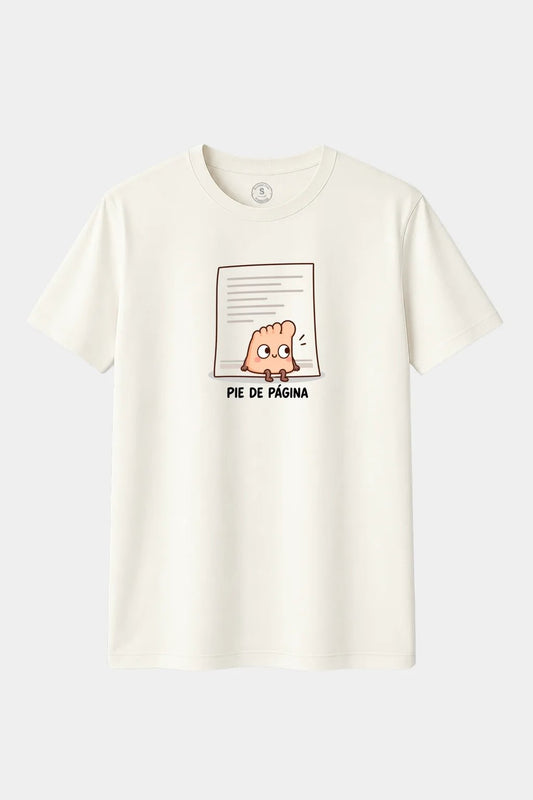 Camiseta Pie de Página – Humor de Oficina y Juego de Palabras