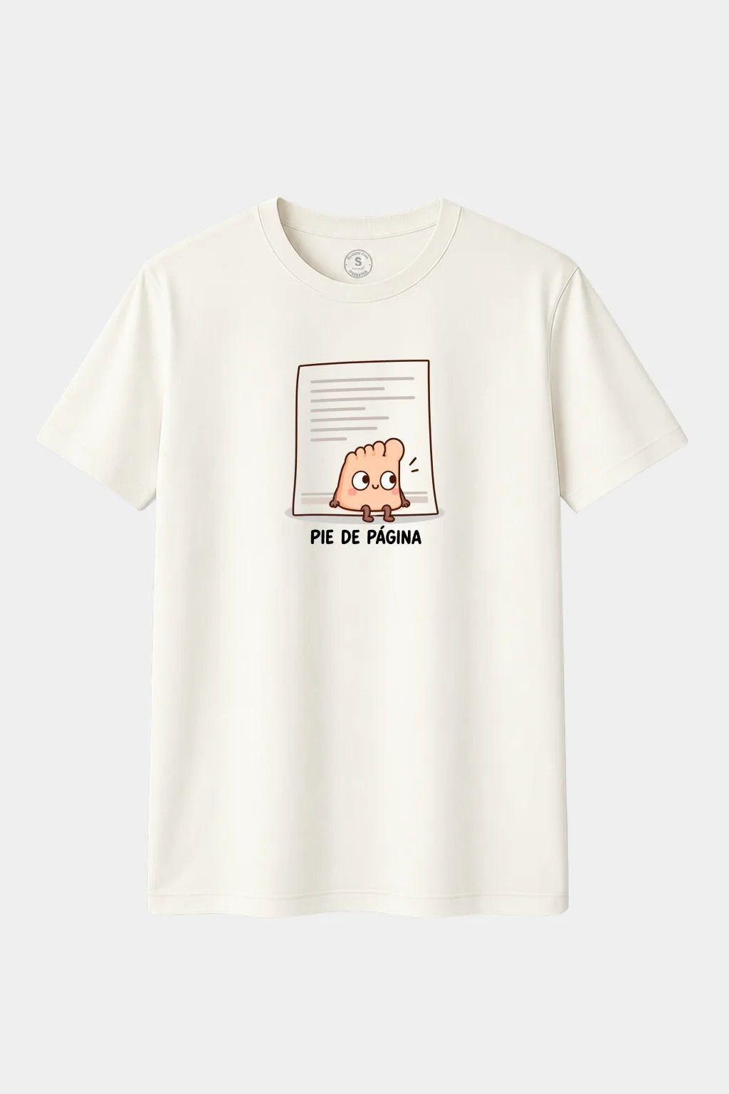 Camiseta Pie de Página – Diseño Divertido con Juego de Palabras