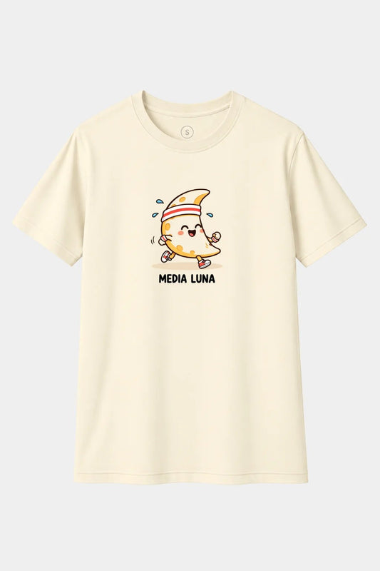 Camiseta Media Luna Corriendo – Diseño Divertido