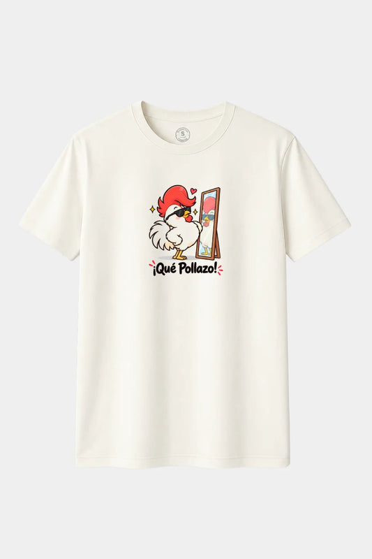 Camiseta ¡Qué Pollazo! – Gallo Divertido