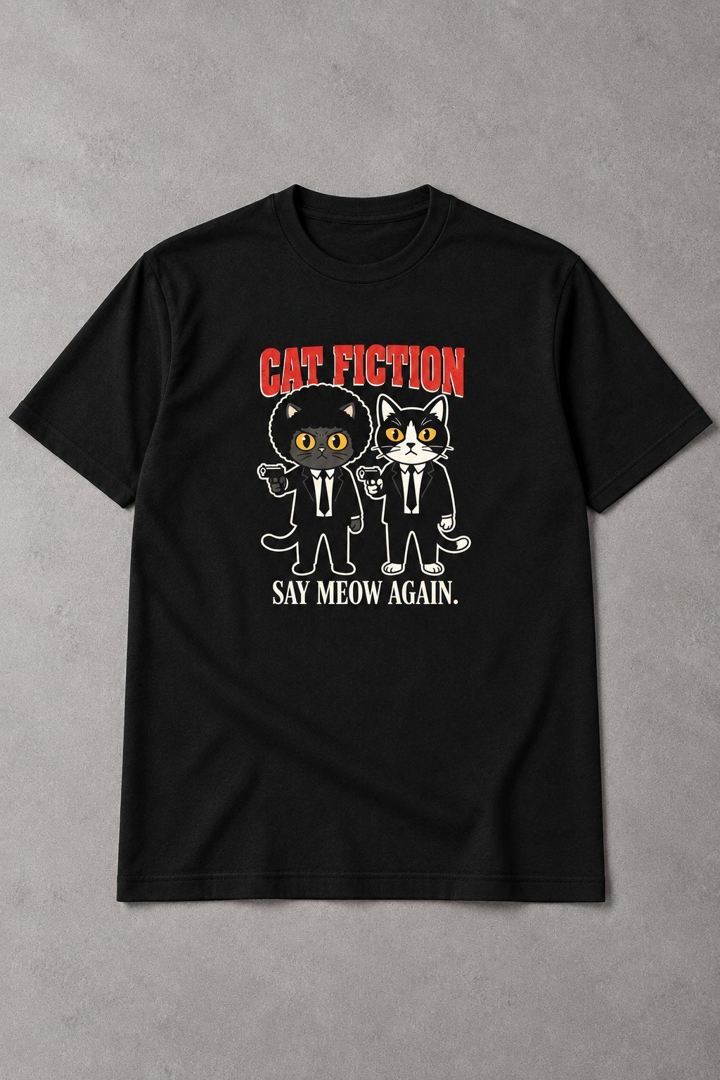 Camiseta Cat Fiction – Say Meow Again