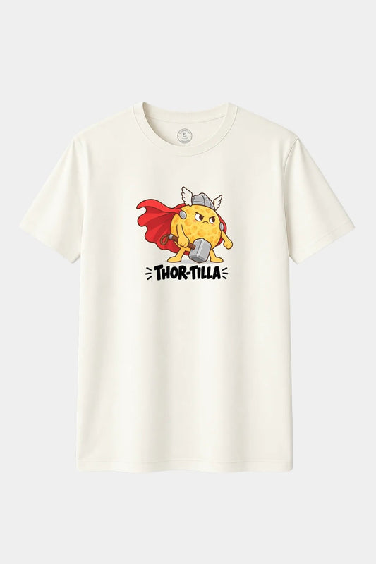 Camiseta Thor-Tilla – Tortilla Superhéroe Divertida