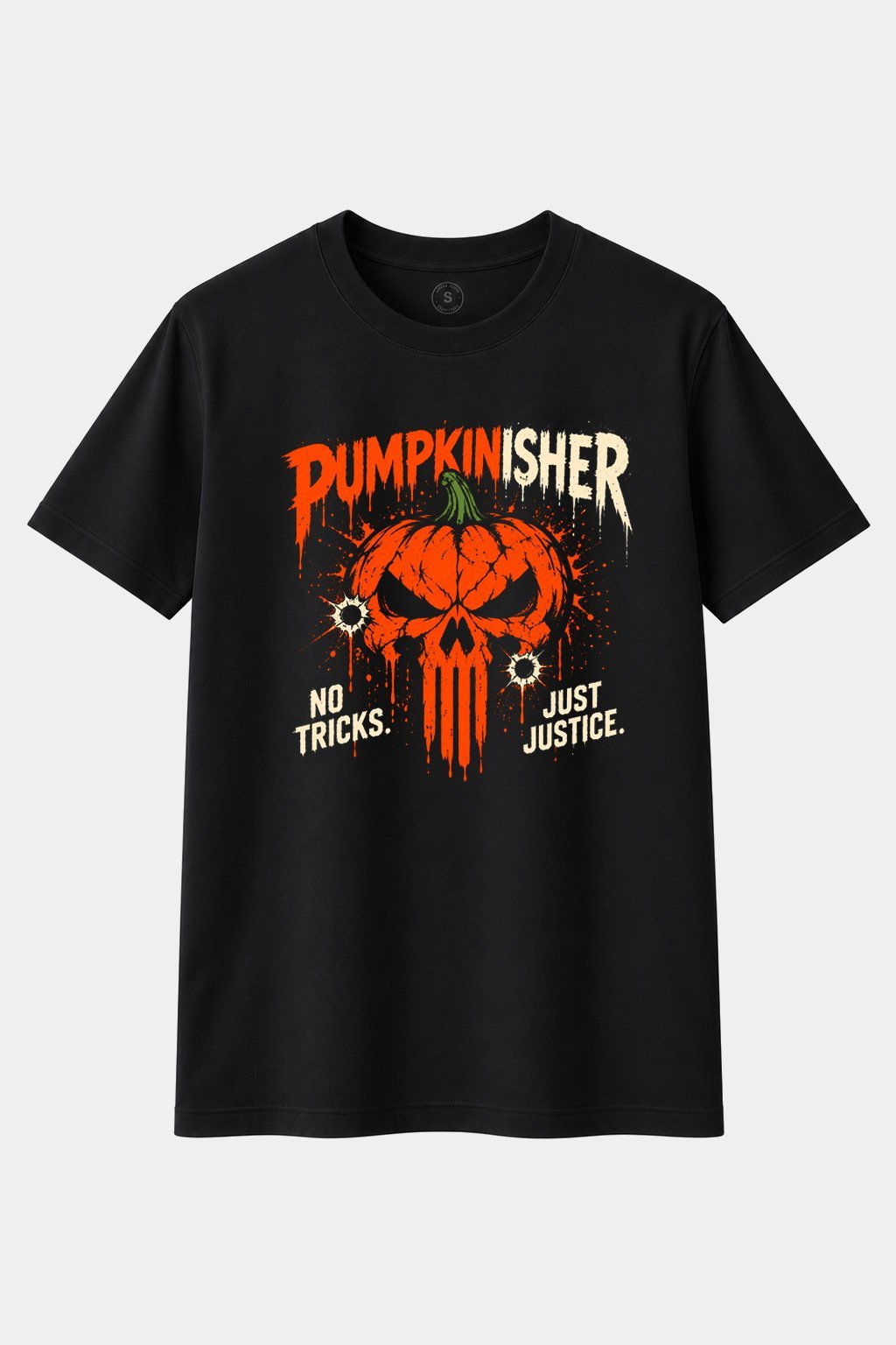 Camiseta Pumpkinisher – No Tricks, Just Justice