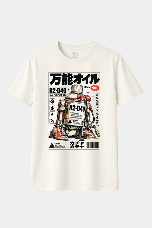 Camiseta Kaiju Club – Robot Japonés R2-D40 | Ciencia Ficción y Estilo Retro