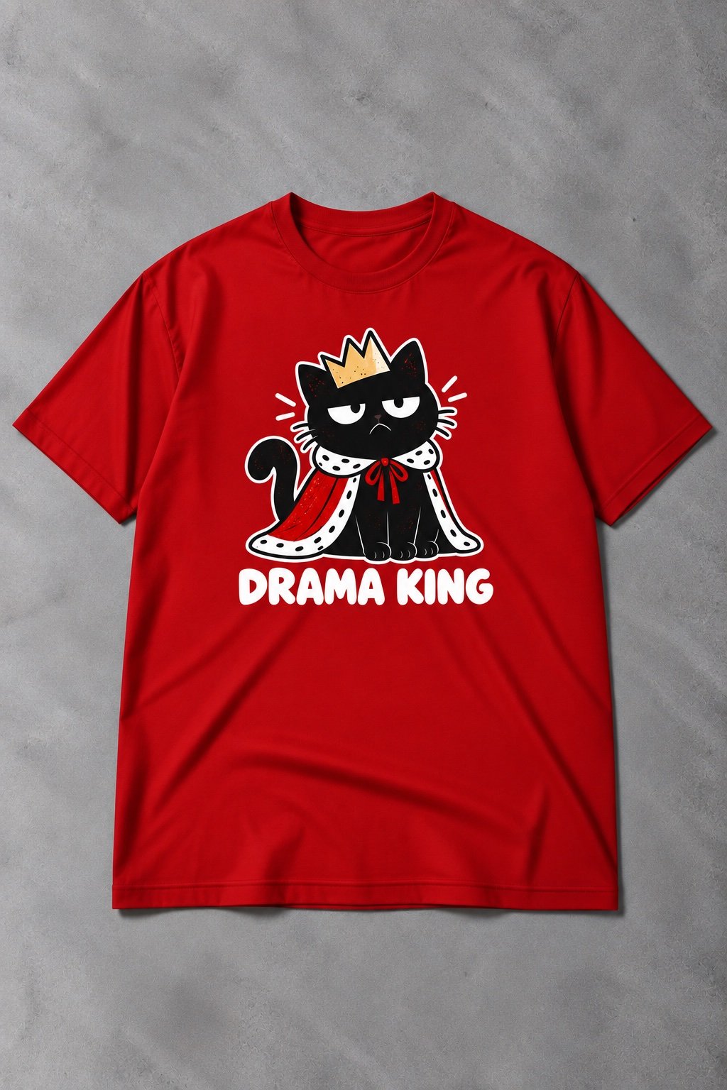 Camiseta de Gato Drama King – El Rey del Drama