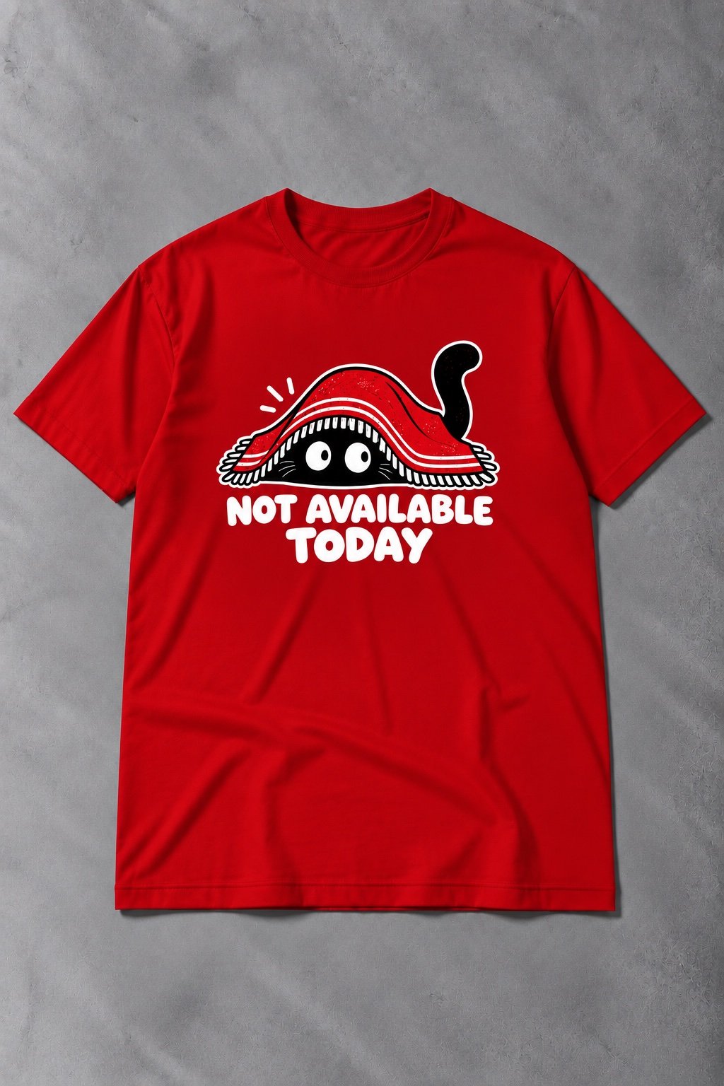 Camiseta de Gato Not Available Today – Humor Felino