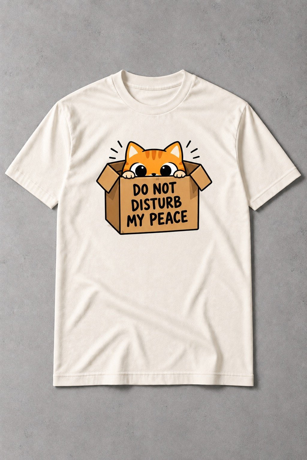 Camiseta de Gato Do Not Disturb My Peace – Humor Felino