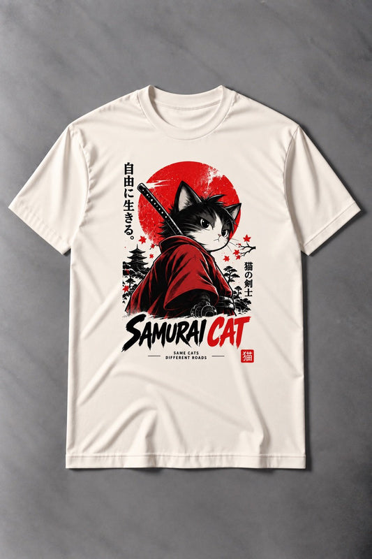 Camiseta de Gato Samurai – Samurai Cat