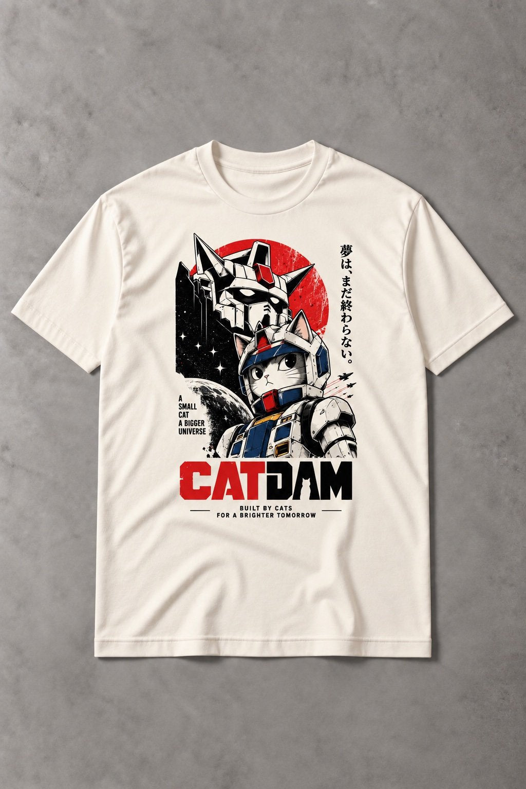 Camiseta de Gato CATDAM – Mecha Cat del Espacio