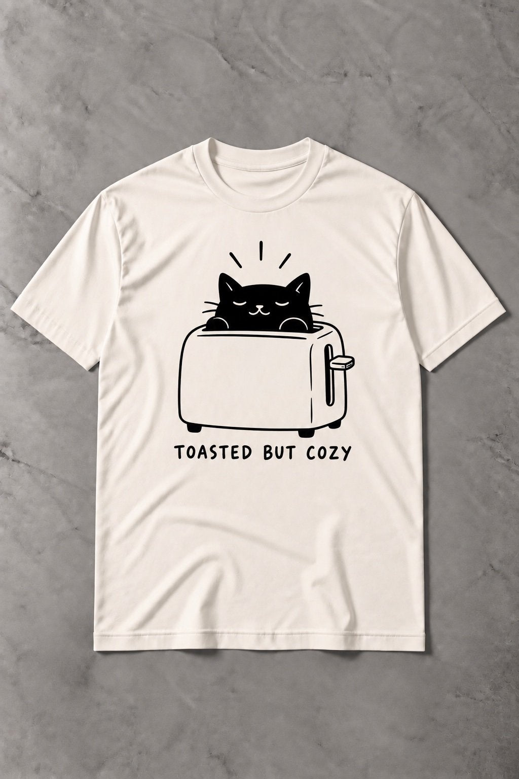Camiseta de Gato Toasted But Cozy – Modo Calentito